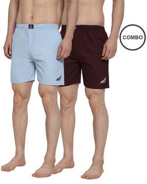 pack of 2 boxers with elasticated waist