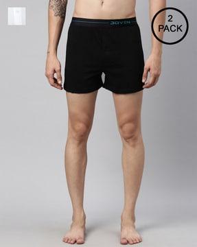 pack of 2 boxers with elasticated waist