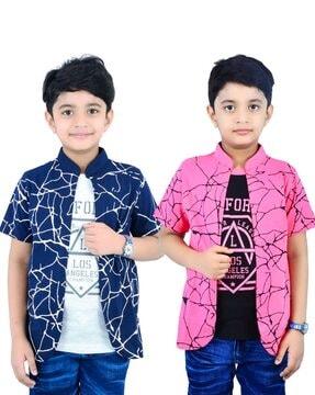 pack of 2 boys regular fit crew-neck t-shirts