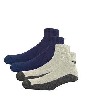 pack of 2 brand print ankle-length socks