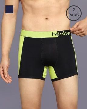 pack of 2 brand print trunks with elasticated waist