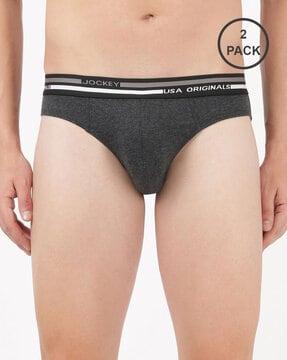 pack of 2 briefs with brand logo