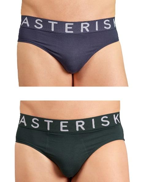 pack of 2 briefs with brand print