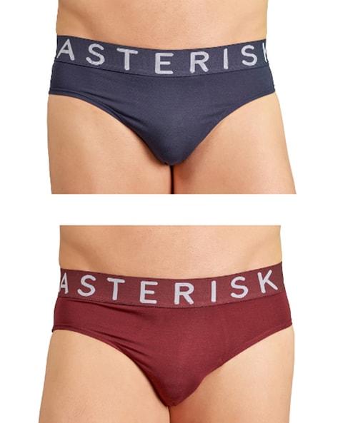 pack of 2 briefs with brand print