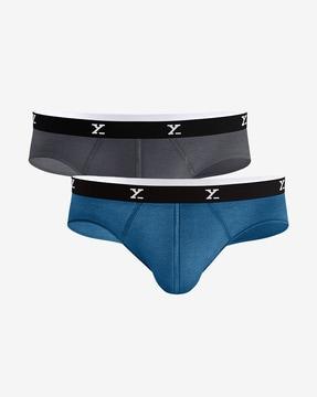 pack of 2 briefs with contrast waistband