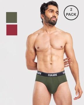 pack of 2 briefs with elastic waist