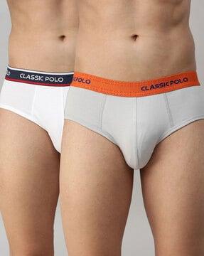 pack of 2 briefs with elasticated waist band