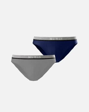 pack of 2 briefs with elasticated waist