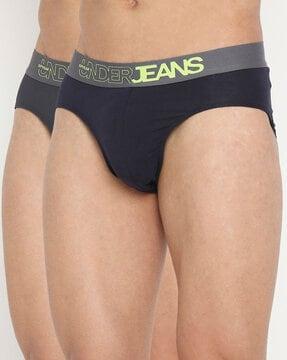 pack of 2 briefs with elasticated waist