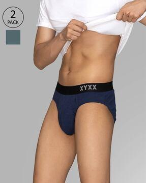 pack of 2 briefs with elasticated waist