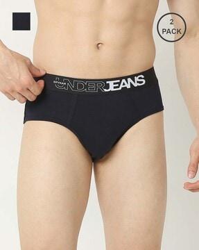 pack of 2 briefs with elasticated waist