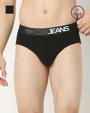 pack of 2 briefs with elasticated waist