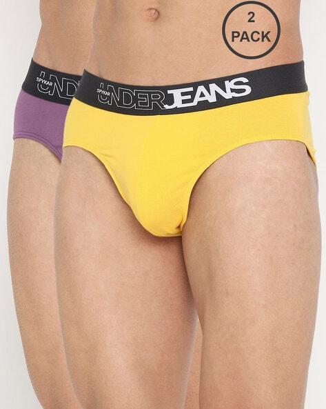 pack of 2 briefs with elasticated waistband