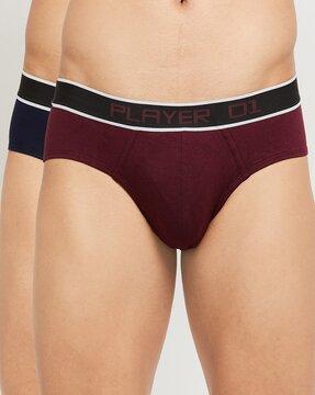 pack of 2 briefs with elasticated waistband