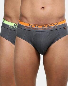 pack of 2 briefs with elasticated waistband