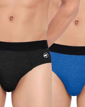 pack of 2 briefs with elasticated waistband