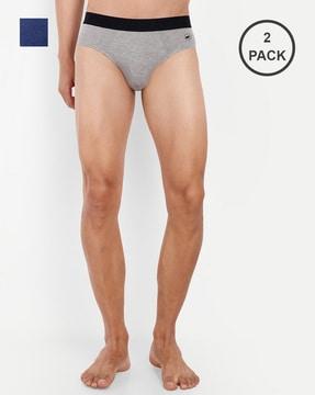 pack of 2 briefs with elasticated waistband