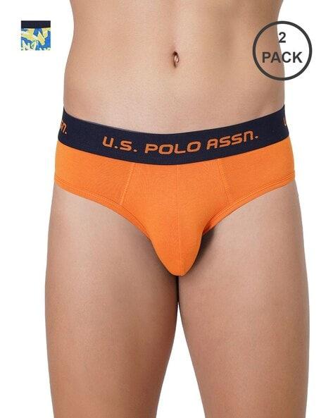 pack of 2 briefs with logo waistband