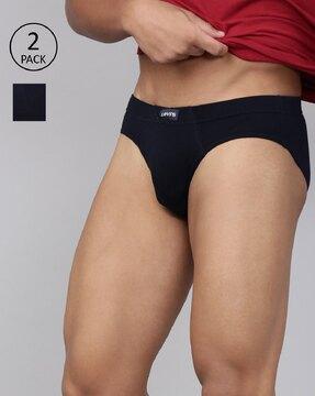 pack of 2 briefs with logo waistband