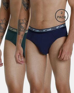 pack of 2 briefs with printed waistband