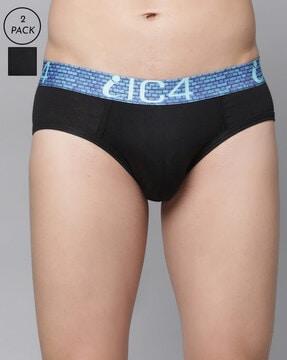 pack of 2 briefs with signature branding