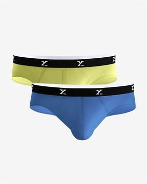 pack of 2 briefs with typographic detail