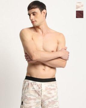 pack of 2 camouflage boxers with elasticated waistband
