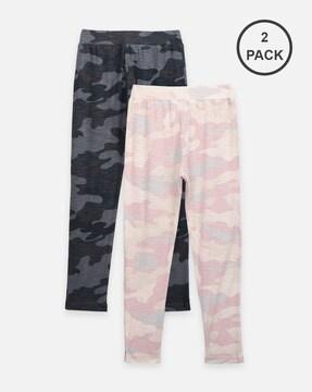 pack of 2 camouflage print leggings