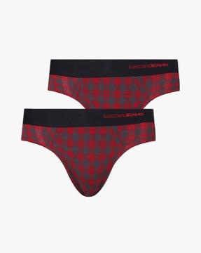 pack of 2 checked briefs