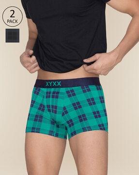 pack of 2 checked trunks