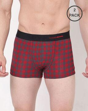 pack of 2 checked trunks