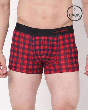 pack of 2 checked trunks