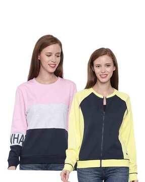 pack of 2 colour-block sweatshirt