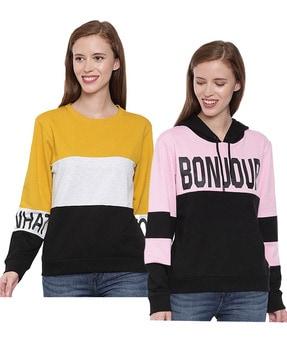 pack of 2 colour-block sweatshirt