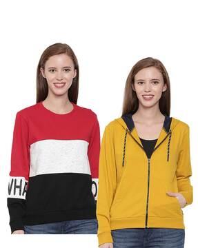 pack of 2 colour-block sweatshirt