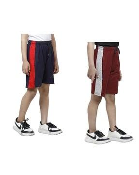 pack of 2 colourblock flat-front bermudas