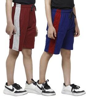 pack of 2 colourblock flat-front bermudas