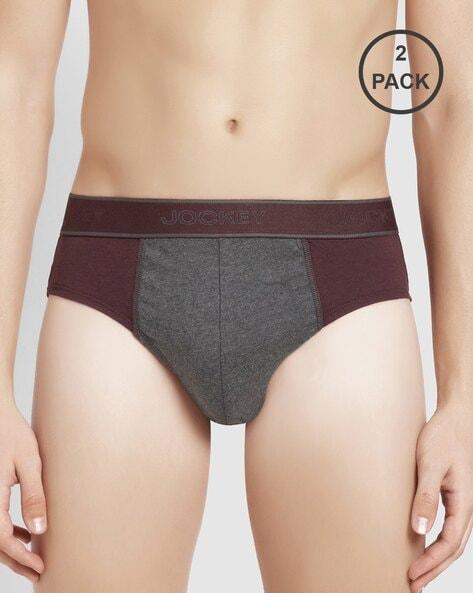 pack of 2 cotton briefs with elasticated waist