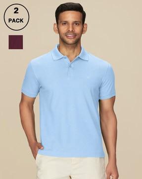 pack of 2 cotton polo t-shirts