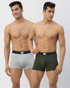 pack of 2 cotton trunks with front fly