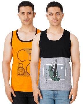 pack of 2 cotton vests