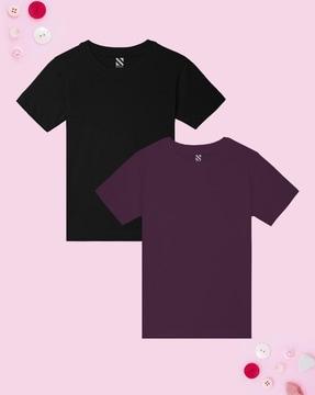 pack of 2 crew-neck t-shirts with short sleeves