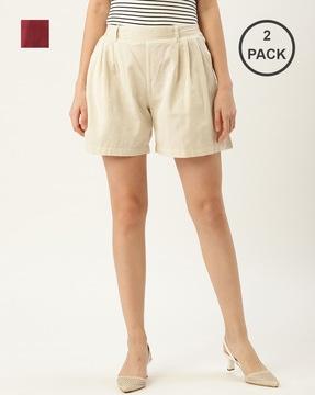 pack of 2 elasticated shorts