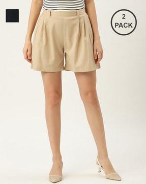 pack of 2 elasticated shorts