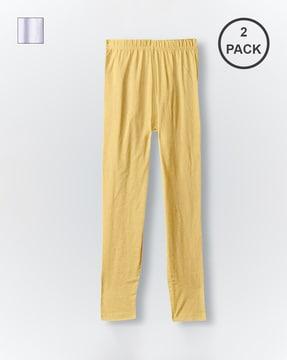 pack of 2 elasticated waist basic leggings