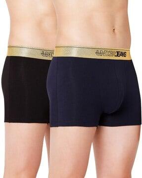 pack of 2 elasticated waist trunks