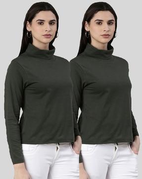 pack of 2 fitted high-neck t-shirts