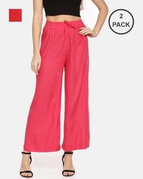 pack of 2 flared palazzos