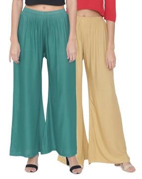 pack of 2 flared palazzos