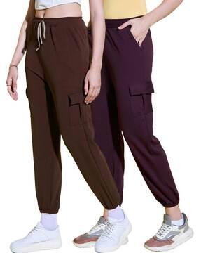 pack of 2 flat-front high-rise pants